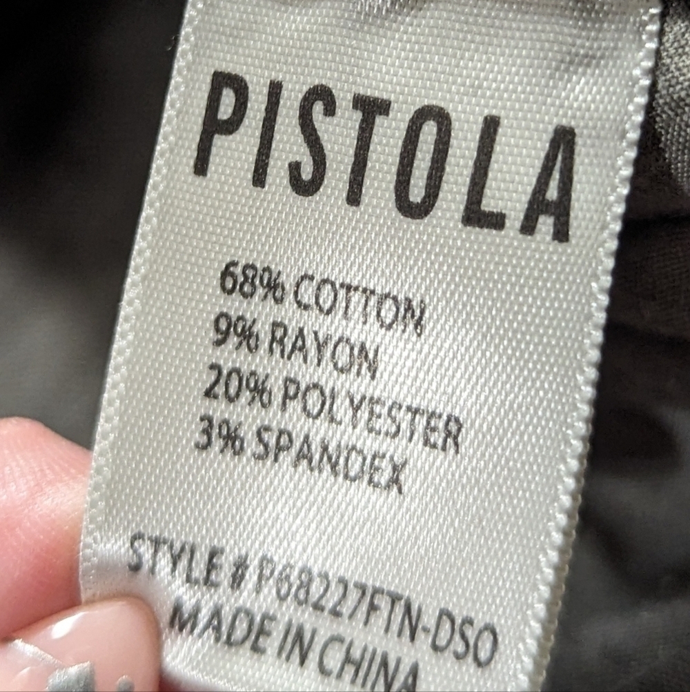 PISTOLA Dark Grey Raw Hem Crop Skinny Jeans - Picture 8 of 8